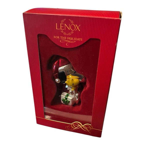 Lenox Other - Lenox Peanuts Snoopy's Christmas Surprise Woodstock‎ Silver Color w Box